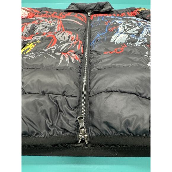 Rockstar Original Men's Izzy Graphic Full Zip 2XL Puffer Jacket Streetwear Punk - Picture 6 of 16